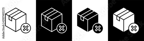 Fotografie Obsolete white and black icon set design