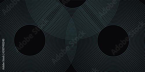 Konstfotografi Blue abstract background with glowing circles