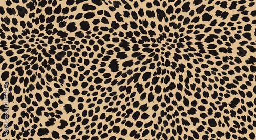 Seamless leopard print pattern background with black spots on beige texture.