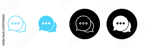 Chat icon vector. speech bubble sign and symbol. comment icon. message
