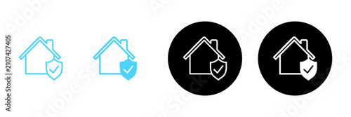 home insurance icon vector. home protection sign and symbol