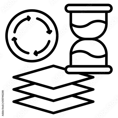 Quadro em tela Batch Processing Icon Element For Design