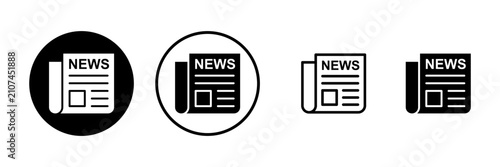Canvastavla Newspaper icon vector illustration. news paper sign and symbolign