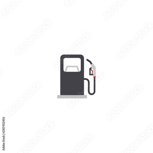 Minimalist gas station pump icon. Vector fuel dispenser illustration isolated on white background