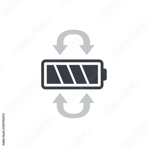 Simple Electric Vehicle Battery Swap Icon for Sustainable Energy Management and Power Exchange