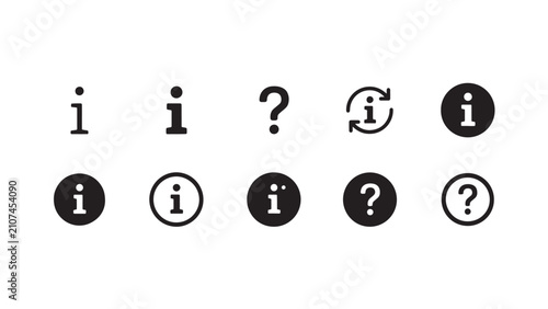 Information and help icons set