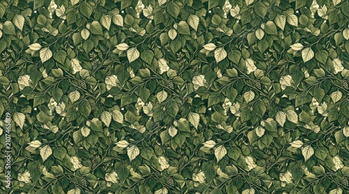 Sweden patterns green botanical leaf textile design with scandinavian botanical wallpaper decorative ornament heritage