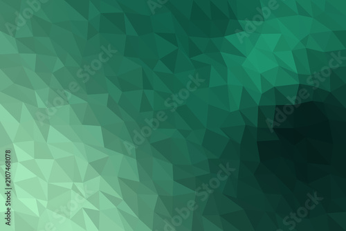 emerald green low poly geometric triangle abstract background with faceted polygon mosaic