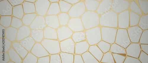 Konstfotografi Abstract geometric pattern with gold lines on white