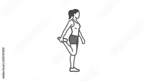 Konstfotografi Woman stretching leg muscles fully extended.