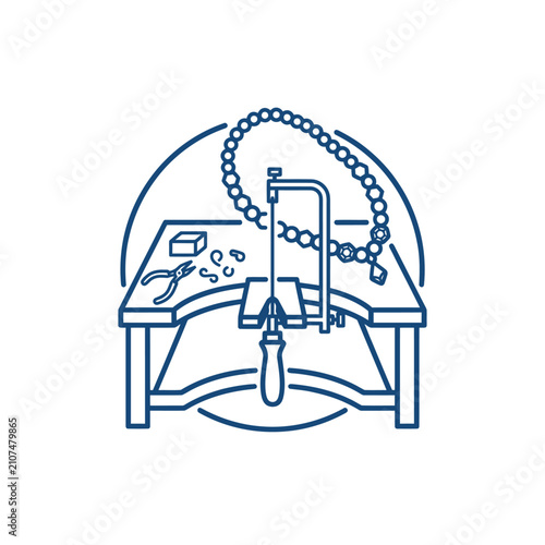 Fotografia Mouse trap with chain and spring.