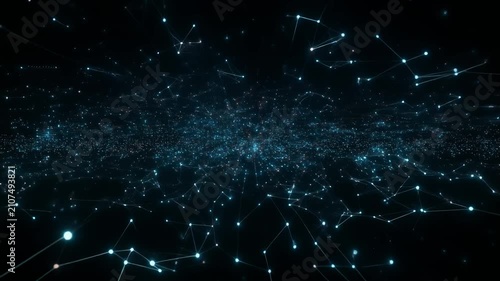 Cyber Network Connection Nodes 4K Generative AI