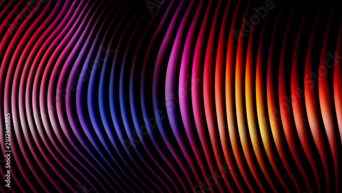 Konstfotografi Abstract background featuring vibrant curved vertical lines in shades of red pur