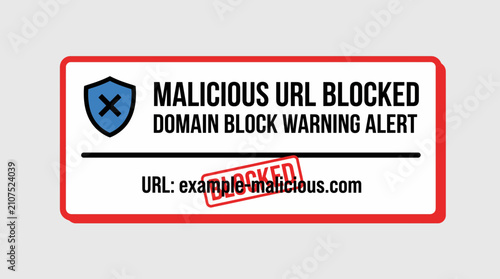 Fotografi Malicious URL Blacklist Domain Block Warning Alert