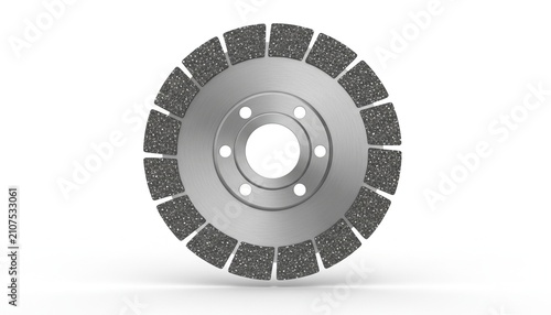 Segmented diamond cutting disc for angle grinder isolated on a clean white background.