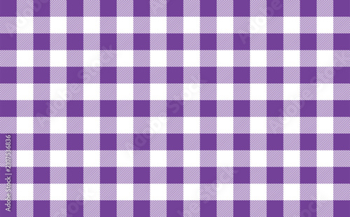 Purple gingham checkered pattern vector