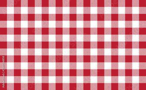 Red gingham checkered pattern vector