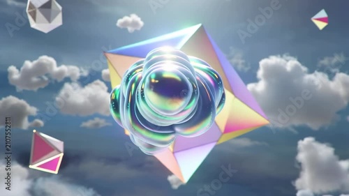 Colorful abstract liquid swirl motion animation loop