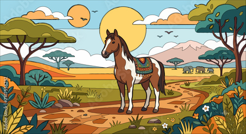 landscape with camel