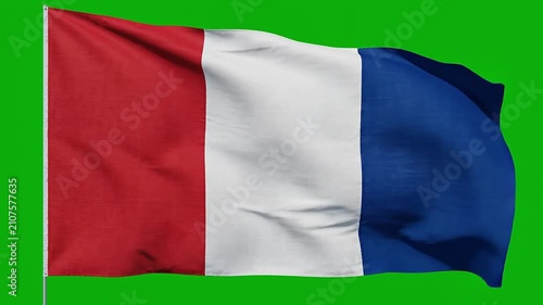 National Flag Waving in the Wind on Transparent Background – Realistic Fabric Flag Animation PNG