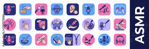 Canvas Print ASMR Trigger Icons Collection