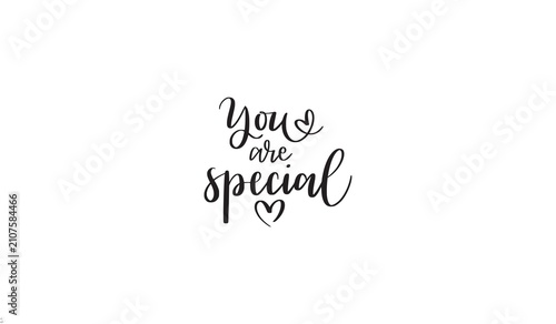 Obraz na plátne You are special handwritten calligraphy design with heart calligraphy romantic