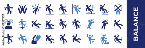 Foto Balance and Falling Icons Collection
