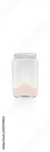 Isolated plastic container on white background with realistic illustration, mockup, ||plastic trash container