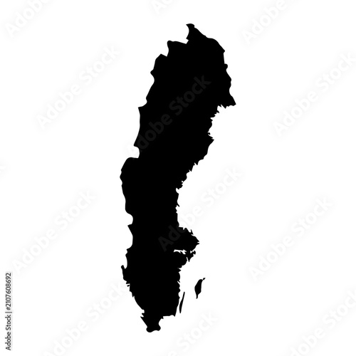 Kingdom of Sweden map icon Europe logo design illustration