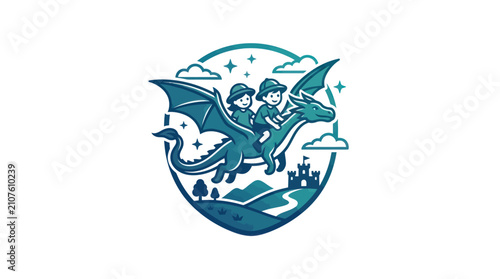 Принти на полотні Dragon flying in the air.