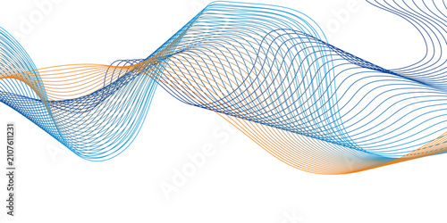 abstract elegant flowing smooth swoosh speed orange wave stream isolated. curve business flowing stripe frequency sound wave lines and twisted blend lines.	
