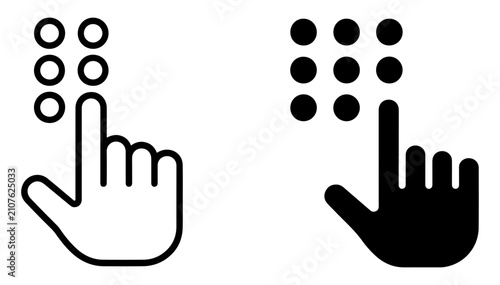 Obraz na płótnie pin code icon vector outline