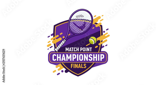 Tennis Match Point Championship Finals Logo Design