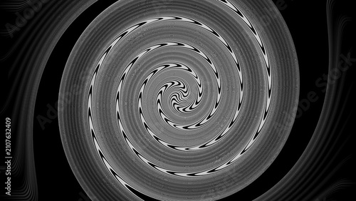Obraz na płótnie Abstract black and white spiral background