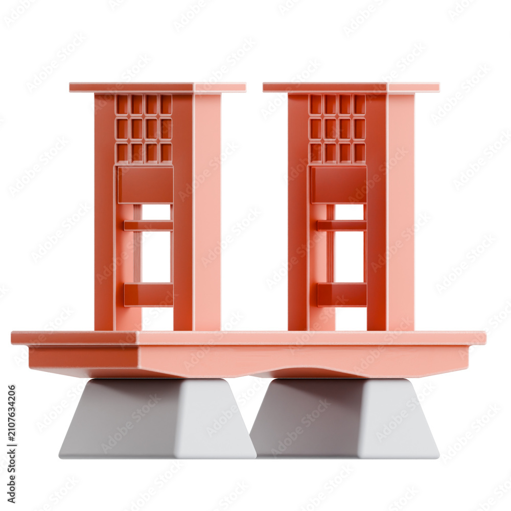 Obraz premium Ampera Bridge 3D Illustration