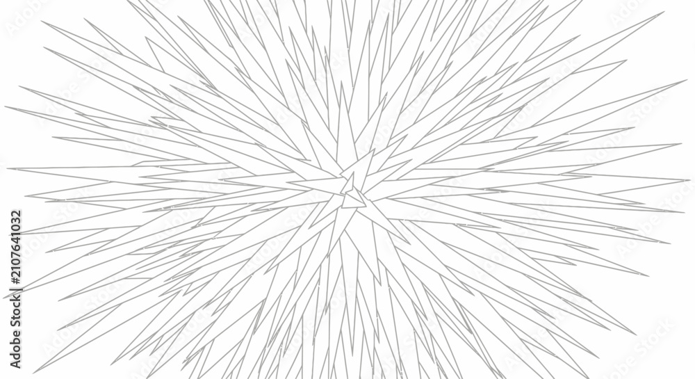 Fototapeta premium Abstract geometric starburst explosion on white background