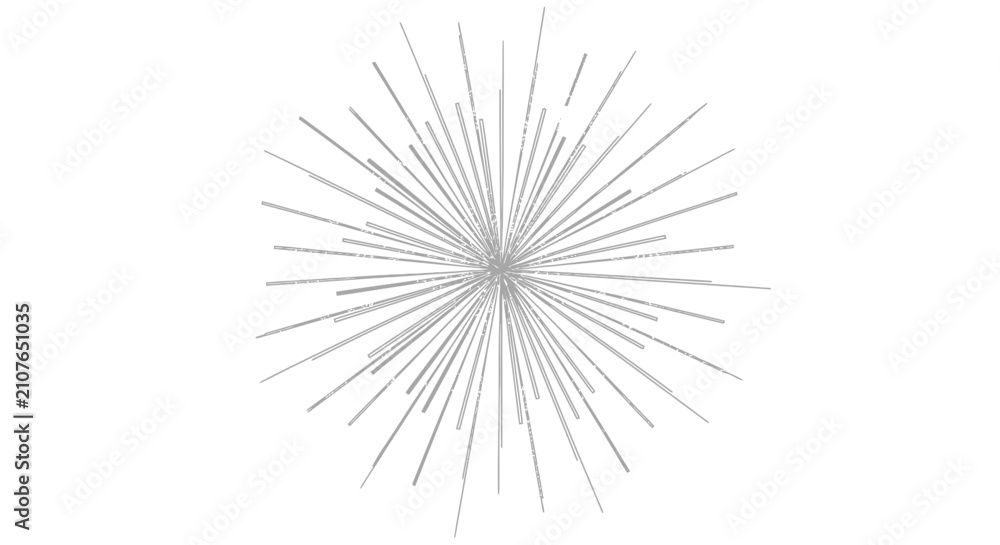 Obraz premium Abstract Burst Starburst Graphic Element, Radial Lines, Light Explosion, Clean Design
