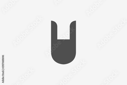 rabbit head simple silhouett logo
