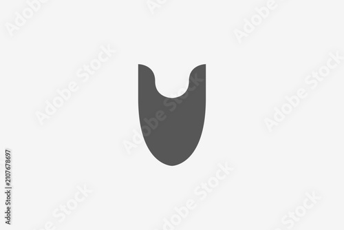 dog head simple silhouette logo 