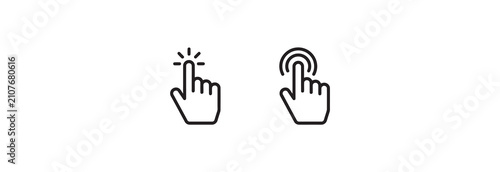 фотографія Professional hand cursor clicking and tapping icons for website user interface d