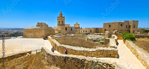 Принти на полотні Ramparts and The Cathedral of the Assumption of the Blessed Virgin Mary at Victo