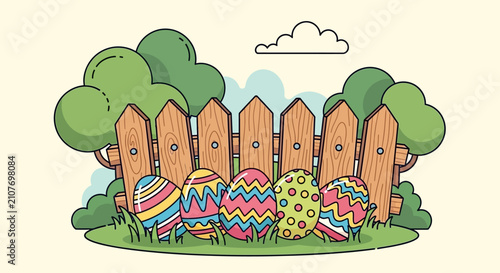 Whimsical Flat Vector Illustration Featuring Vibrant Geometric Shapes and Playful Design Elements, Modern Minimalist Graphic for Creative Projects and Digital Backgrounds.