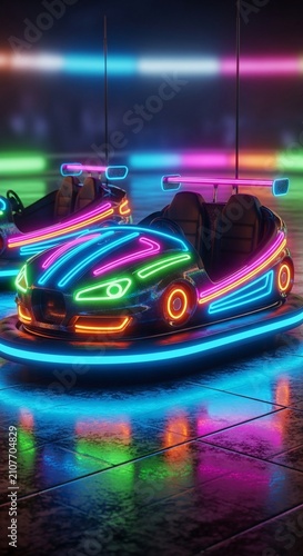 Neon Dreams on the Arena Floor