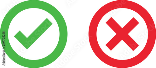 Fotografie Right and wrong buttons