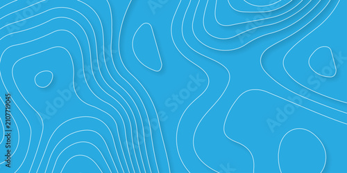 Fotografie Abstract blue paper cut web business background