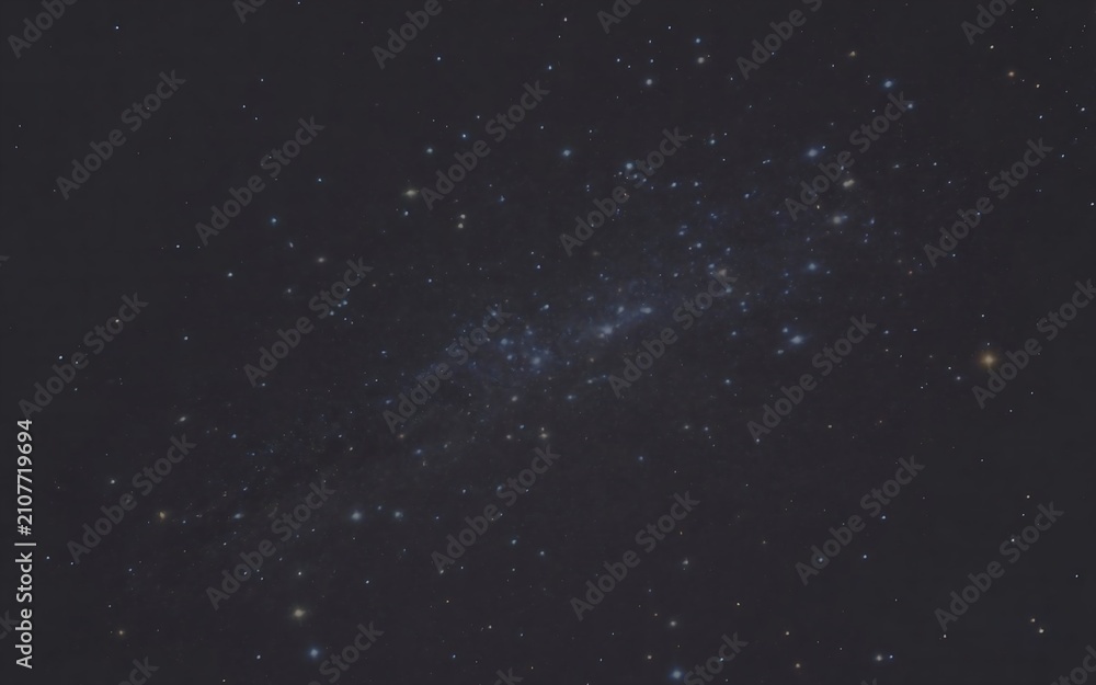 Fototapeta premium A Vast Expanse Of The Universe Filled With Sparkling Distant Stars And Cosmic Star Clusters