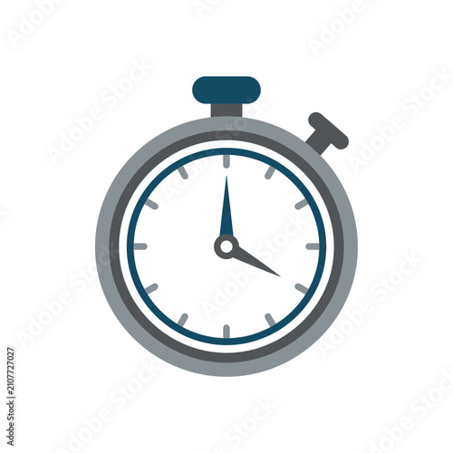 Minimalist Blue Clock Icon On White Background Clock Time