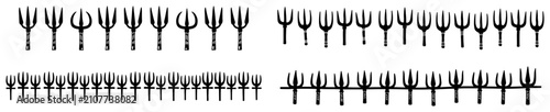 Fotografie Trishula trident borders representing lord shiva in hindu religious style