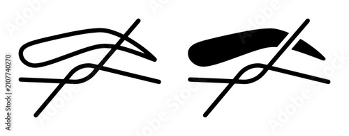 Принти на полотні Aerodynamic Shapes, Airfoil Cross-Sections, Aviation Design Elements, Black and