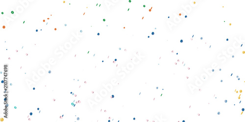 Foto Bright Celebration Background with Yellow, Blue, and Magenta Confetti on White
